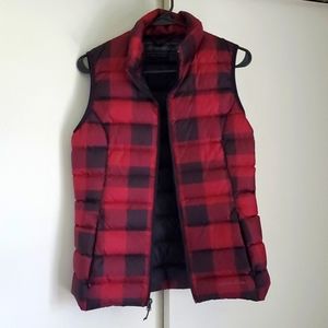 Eddie Bauer Buffalo plaid down vest XS